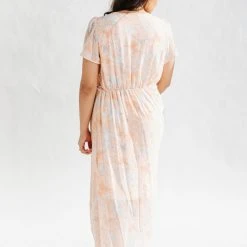 Piper & Scoot Dresses The Parsons Watercolor Dress In Peach