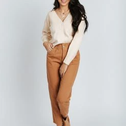 Piper & Scoot Tops The Ames Detailed Cardigan In Cream