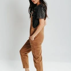 Piper & Scoot: The Truman Pocket Overalls In Camel Bottoms + Jumpsuits