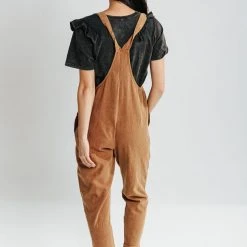 Piper & Scoot: The Truman Pocket Overalls In Camel Bottoms + Jumpsuits