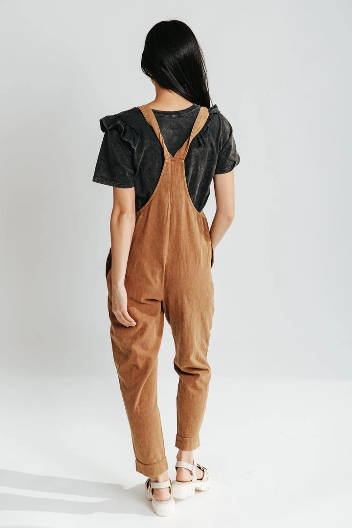 Piper & Scoot: The Truman Pocket Overalls In Camel Bottoms + Jumpsuits