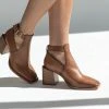 Piper & Scoot Free People: Brady Buckle Shoeboot In Cognac