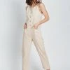 Piper & Scoot Bottoms + Jumpsuits The Evangeline Corduroy Jumpsuit In Taupe