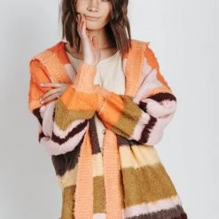 Piper & Scoot Free People: Dream Team Cardi In Desert Coral