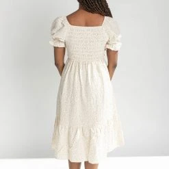 Piper & Scoot Dresses The Jilly Smocked Midi Dress In Cream