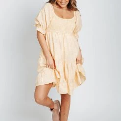 Dresses Piper & Scoot: The Lemonade Babydoll Dress In Yellow