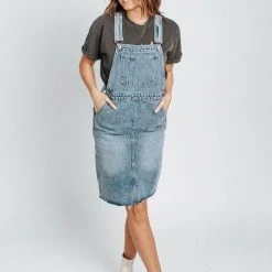 Piper & Scoot Dresses The Higgins Jumper Dress In Denim