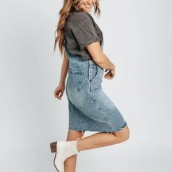 Piper & Scoot Dresses The Higgins Jumper Dress In Denim
