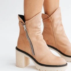 Piper & Scoot Free People: Jack Zip Boot In Spiced Chai