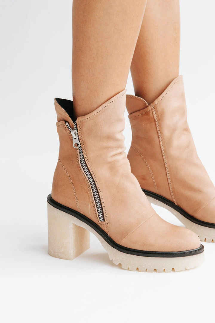 Piper & Scoot Free People: Jack Zip Boot In Spiced Chai