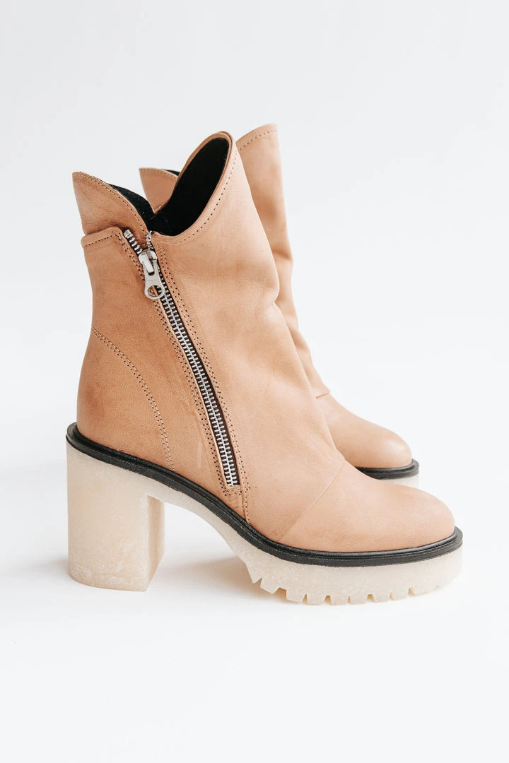 Piper & Scoot Free People: Jack Zip Boot In Spiced Chai