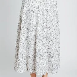 Piper & Scoot Bottoms + Jumpsuits The Waung Floral Ruffle Skirt In White