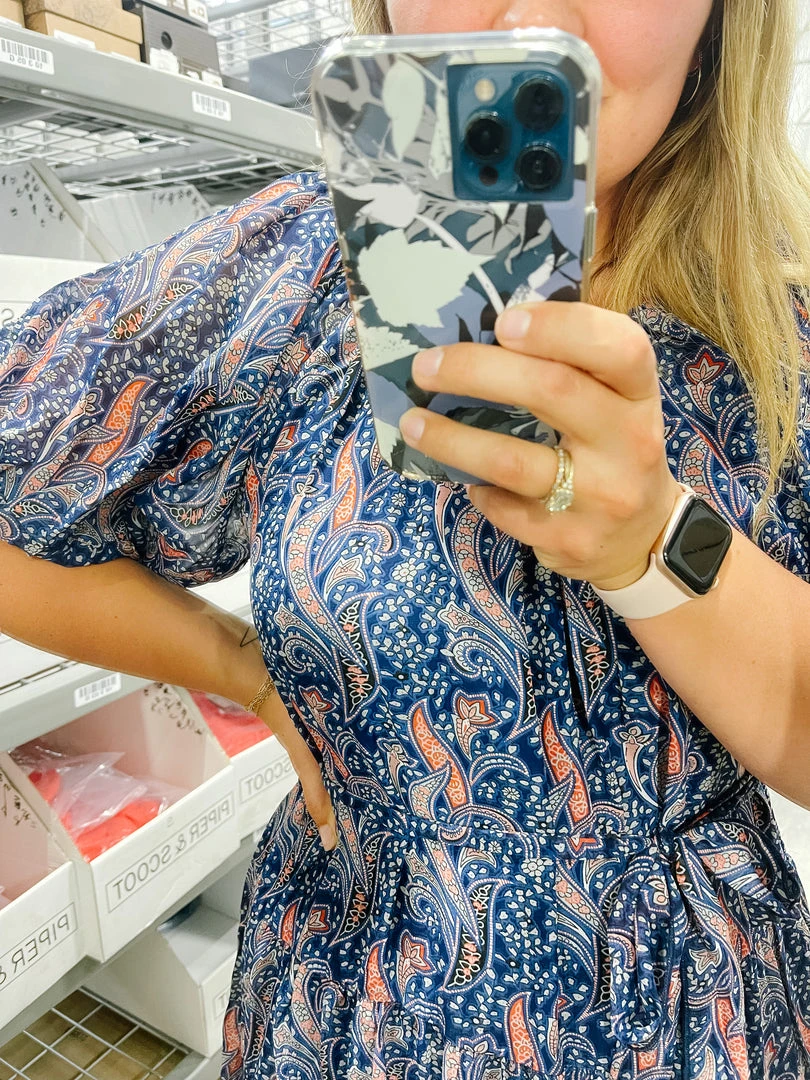 Piper & Scoot Dresses The Adley Belted Detail Dress In Navy