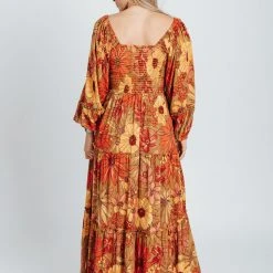 Dresses Piper & Scoot: The Santorini Sweetheart Floral Dress In Poppy