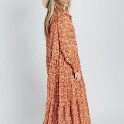 Piper & Scoot The Madrigal Floral Dress In Poppy