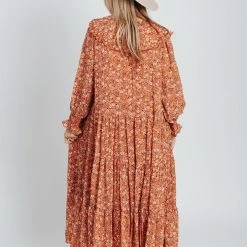 Piper & Scoot The Madrigal Floral Dress In Poppy