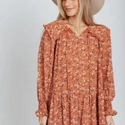 Piper & Scoot The Madrigal Floral Dress In Poppy