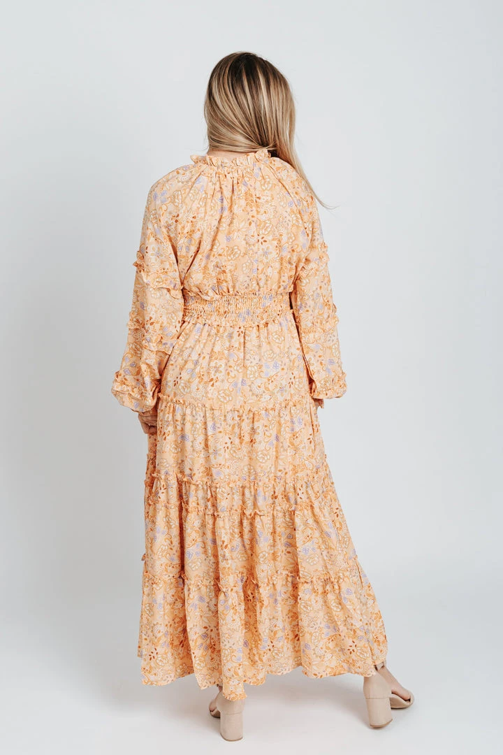Piper & Scoot The Eloise Tassel Maxi Dress In Orange Dresses