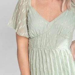 Piper & Scoot The Gunner Tiered Maxi Dress In Pistachio