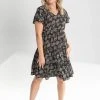 Piper & Scoot The Finley Floral Dress In Black Dresses