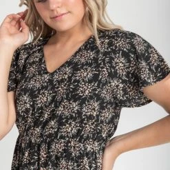 Piper & Scoot The Finley Floral Dress In Black Dresses