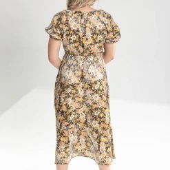 Piper & Scoot The Ryker Floral Midi Dress In Black Dresses