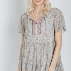 Piper & Scoot The Musgraves Paisley Dress In Sage