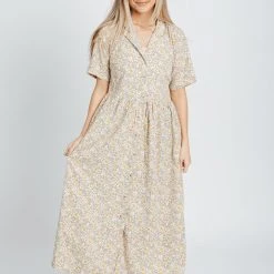 Piper & Scoot The Heidi Collar Dress In Ivory Dresses