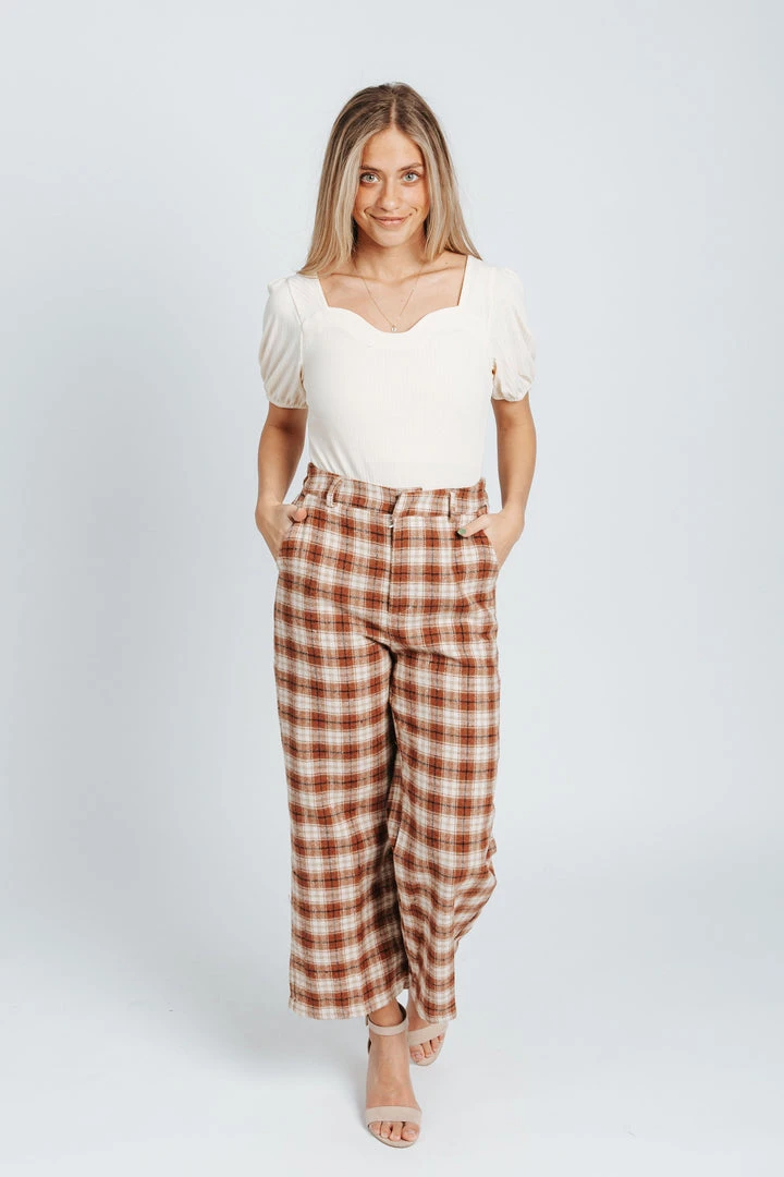 Piper & Scoot The Alice Ribbed Bodysuit In Cream Tops