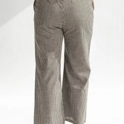 Piper & Scoot Bottoms + Jumpsuits The Kelly Checkered Pants In Black + Taupe