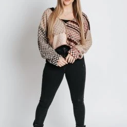 Piper & Scoot Free People: Ready Set Go Cardi In Toffee Combo