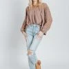 Piper & Scoot The Darrow Embroidered Blouse In Rose Tops
