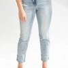 Piper & Scoot Denim: The High Rise Ankle Straight Jean In Light Blue Bottoms + Jumpsuits