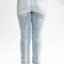 Piper & Scoot Denim: The High Rise Ankle Straight Jean In Light Blue Bottoms + Jumpsuits