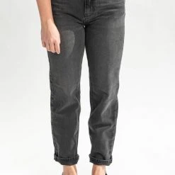 Piper & Scoot Free People: Pacifica Straight Leg Jean In Worn Black