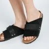 Piper & Scoot Shoes Birkenstock: Kyoto Suede Leather Sandal In Black