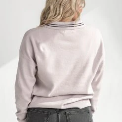 Piper & Scoot The Tove Collared Top In Lavender Tops