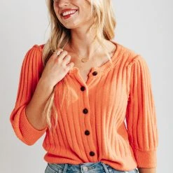 Piper & Scoot Free People: Sloane Cardi In Coral Clay