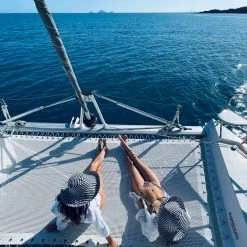 Piper & Scoot The Wide Brim Hat In Navy Stripe Accessories