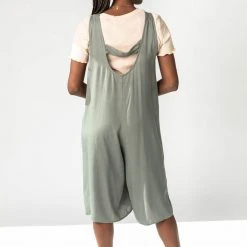 Piper & Scoot The Gerard Button Jumpsuit In Olive Bottoms + Jumpsuits