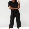 Piper & Scoot The Salford Lace Contrast Jumpsuit In Black Bottoms + Jumpsuits