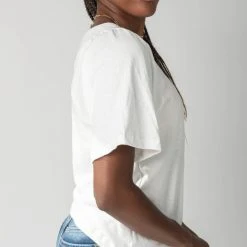 Piper & Scoot Tops The Oswell Flutter Sleeve Blouse In Ivory