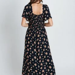 Piper & Scoot: The Elias Floral Maxi Dress In Navy