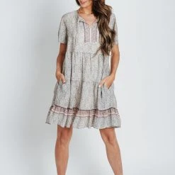 Piper & Scoot The Musgraves Paisley Dress In Sage
