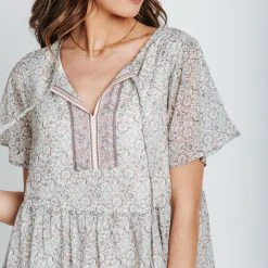 Piper & Scoot The Musgraves Paisley Dress In Sage