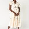 Piper & Scoot The Jennings Tassel Dress In Natural Dresses