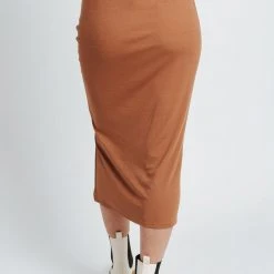 Piper & Scoot Bottoms + Jumpsuits The Callie Cinch Skirt In Mocha
