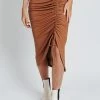 Piper & Scoot Bottoms + Jumpsuits The Callie Cinch Skirt In Mocha