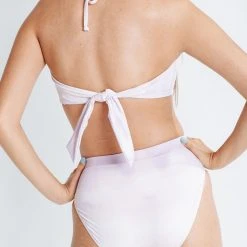 Piper & Scoot SWIM: Kingdom & State Opal Wash Pintuck Bandeau Top In Cloud Wash