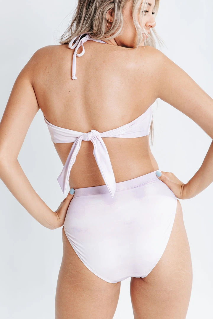 Piper & Scoot SWIM: Kingdom & State Opal Wash Pintuck Bandeau Top In Cloud Wash